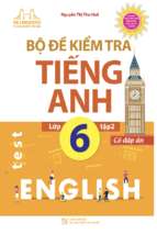 Bộ đề kiểm tra tiếng anh 6   tập 2 (nguyễn thị thu huế) bản word (link tải audio ở trang cuối)
