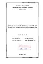 Nghiên cứu chế tạo cảm biến điện hóa chọn lọc ion cd2+ nhằm ứng dụng trong quan trắc môi trường và phân tích thực phẩm