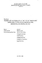 Nghiên cứu sự tích lũy cu2+, pb2+ và cd2+ trong đất trồng rau ở vùng ngoại thành hà nội, hải dương, hải phòng, hà tây