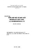 Tổng hợp một số hợp chất đifomazan chứa vòng 4,4' điaminođiphenyl ete