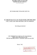 Sự tham gia của các ngân hàng thương mại việt nam vào thị trường chứng khoán