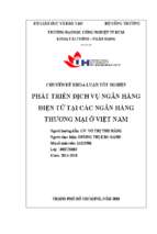 Phát triển dịch vụ ngân hàng điện tử tại các ngân hàng thương mại ở việt nam