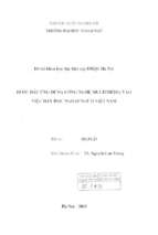 Bước đầu ứng dụng công nghệ multimedia vào việc dạy học ngoại ngữ ở việt nam