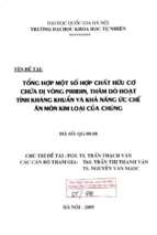 Tổng hợp một số hợp chất hữu cơ chứa dị vòng piridin, thăm dò hoạt tính kháng khuẩn và khả năng ức chế ăn mòn kim loại của chúng