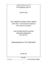 Phát triển đội ngũ hiệu trưởng trường trung học cơ sở tại huyện thanh trì theo hướng chuẩn hóa