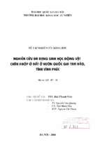 Nghiên cứu đa dạng sinh học động vật chân khớp ở đất ở vườn quốc gia tam đảo, tỉnh vĩnh phúc