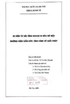 Di dân từ các tỉnh ngoại vi vào hà nội những năm gần đây  tình hình và giải pháp