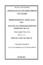 Nhóm di tích hòn ngò   núi hứa (quảng ninh) trong bối cảnh thời đại đá mới duyên hải đông bắc việt nam