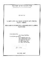 Nghiên cứu bài toán định tuyến trong mạng adhoc.