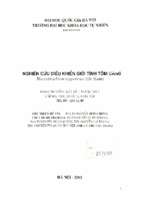 Nghiên cứu điều khiển giới tính tôm càng macrobrachium nipponense (de haan).