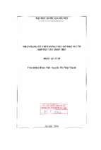 Nhận dạng cử chỉ trong việc hỗ trợ người khuyết tật giao tiếp = gesture recognition for disabled people communication