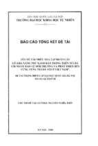 điều tra tập đoàn cây có khả năng phủ xanh đất trống trên núi đá vôi nhằm bảo vệ môi trường và phát triển bền vững vùng núi đá vôi ở việt nam