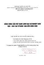 đảng cộng sản việt nam lãnh đạo sự nghiệp giáo dục   đào tạo từ năm 1986 đến năm 2006