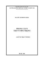 Phong cách thơ vương trọng