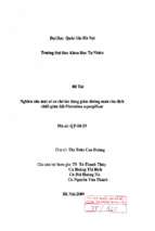 Nghiên cứu một số cơ chế tác động giảm đường máu của dịch chiết giun đất pheretima aspergillum