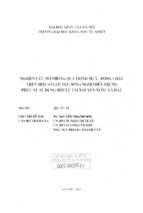 Nghiên cứu mô phỏng quá trình mưa   dòng chảy trên một số lưu vực sông ngòi miền trung phục vụ sử dụng hợp lý tài nguyên nước và đất