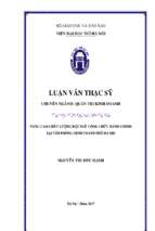 Nâng cao chất lượng đội ngũ công chức hành chính tại văn phòng ubnd thành phố hà nội
