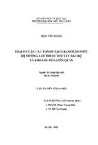 Thạch luận các thành tạo granitoid phức hệ mường lát thuộc đới tây bắc bắc bộ và khoáng hoá liên quan