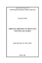 Chiến lược biển đông của trung quốc dưới thời tập cận bình (luận văn thạc sĩ tâm lý học)