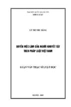 Quyền việc làm của người khuyết tật theo pháp luật việt nam