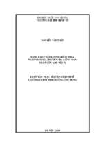 Nâng cao chất lượng kiểm toán ngân sách địa phương tại kiểm toán nhà nước khu vực x