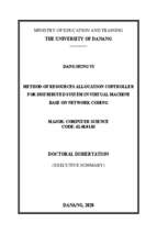 Giải pháp điều khiển cung cấp tài nguyên cho hệ phân tán trong máy ảo dựa trên kỹ thuật mã mạng tt tiếng anh