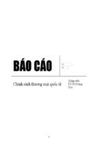 Bản báo cáo  môn chính sách thương mại quốc tế