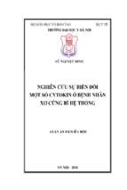 Nghiên cứu sự biến đổi một số cytokin ở bệnh nhân xơ cứng bì hệ thống