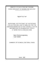 Nâng cao hiệu quả công nghệ khoan tuần hoàn nghịch cho các giếng khai thác nước ngầm trong địa tầng trầm tích bở rời vùng nhơn trạch, đồng nai tt tiếng anh