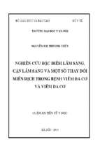 Nghiên cứu đặc điểm lâm sàng, cận lâm sàng và một số thay đổi miễn dịch trong bệnh viêm đa cơ và viêm da cơ