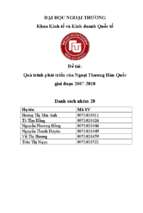 Quá trình phát triển của ngoại thương hàn quốc giai đoạn 2007 2010