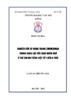 Nghiên cứu áp dụng thang zimmerman trong sàng lọc rối loạn ngôn ngữ ở trẻ em nói tiếng việt từ 1 đến 6 tuổi