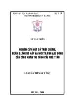 Nghiên cứu một số triệu chứng, bệnh đường hô hấp và môi trường lao động của công nhân thi công cầu nhật tân