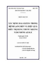 Xác định malassezia trong bệnh lang ben và hiệu quả điều trị bằng thuốc kháng nấm nhóm azole