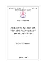 Nghiên cứu đột biến gen trên bệnh nhân u nguyên bào thần kinh đệm