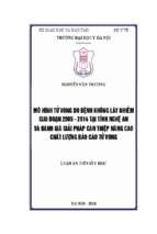 Mô hình tử vong do các bệnh không lây nhiễm giai đoạn 2005   2014 tại tỉnh nghệ an và đánh giá giải pháp can thiệp nâng cao chất lượng báo cáo tử vong