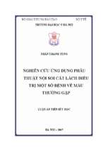 Nghiên cứu ứng dụng phẫu thuật nội soi cắt lách điều trị một số bệnh về máu thường gặp