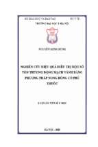 Nghiên cứu hiệu quả điều trị một số tổn thương động mạch vành bằng phương pháp nong bóng có phủ thuốc