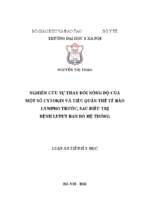 Nghiên cứu sự thay đổi nồng độ của một số cytokin và tiểu quần thể tế bào lympho trước, sau điều trị bệnh luput ban đỏ hệ thống