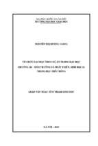 Tổ chức dạy học theo dự án trong dạy học chương iii   sinh trưởng và phát triển, sinh học 11 trung học phổ thông