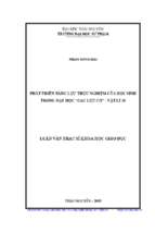 Phát triển năng lực thực nghiệm của học sinh trong dạy học các lực cơ   vật lí 10