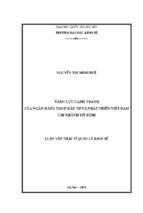 Năng lực cạnh tranh của ngân hàng tmcp đầu tư và phát triển việt nam   chi nhánh mỹ đình