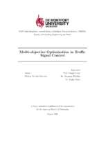 Multi objective optimization in traffic signal control