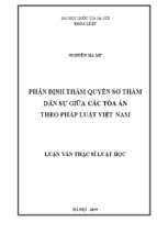 Phân định thẩm quyền sơ thẩm dân sự giữa các tòa án theo pháp luật việt nam