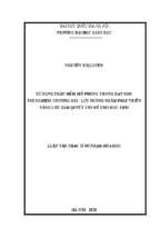 Sử dụng phần mềm mô phỏng trong dạy học thí nghiệm chương oxi – lưu huỳnh nhằm phát triển năng lực giải quyết vấn đề cho học sinh