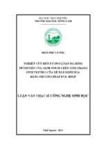 Nghiên cứu mối tương quan đa hình di truyền của gene pou1f1 đến tính trạng sinh trưởng của dê nản định hóa bằng phương pháp pcr   rflp