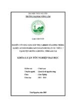 Nghiên cứu khả năng hấp thụ carbon của rừng trồng sa mộc (cunnighamia lanceolata hook) ở các tuổi 5,7 tại huyện mường khương, tỉnh lào cai