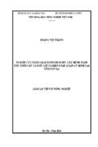 Nghiên cứu nấm colletotrichum spp. gây bệnh thán thư trên cây cà phê chè và biện pháp quản lý bệnh tại tỉnh sơn la