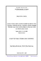 Quản lý hoạt động hướng nghiệp tại trung tâm giáo dục thường xuyên   giáo dục hướng nghiệp tỉnh bắc kạn theo hướng phân luồng học sinh sau trung học cơ sở