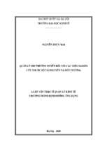 Quản lý chi thường xuyên đối với các viện nghiên cứu thuộc bộ tài nguyên và môi trường